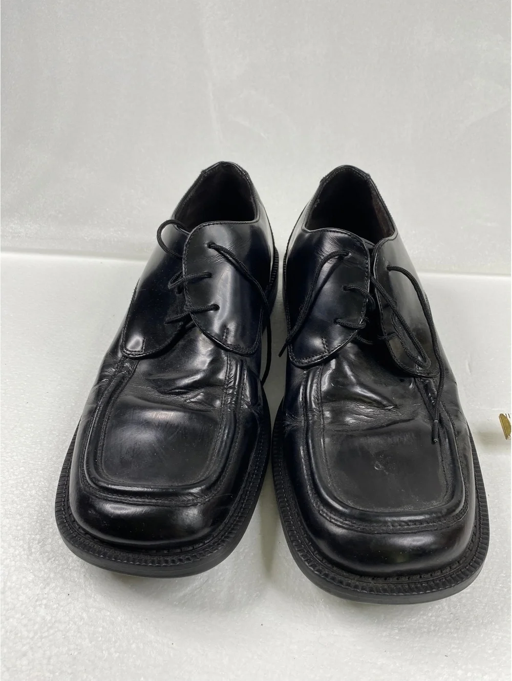 Reaction black leather dress shoes size 7